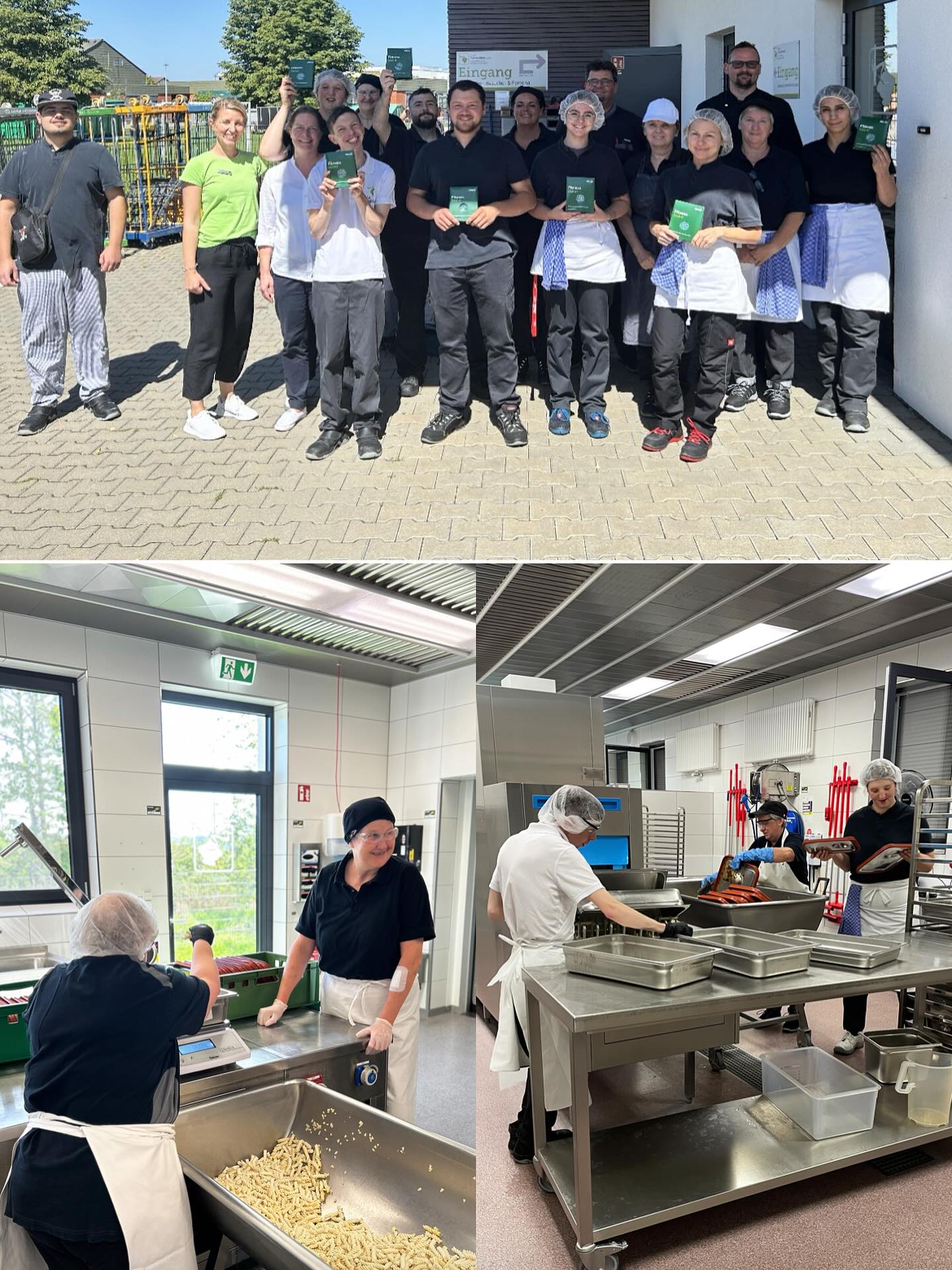 Ergonomieberatung in der Zentralküche der Lebenshilfe Gießen. Nicki war im Auftrag der AOK vor Ort, um mit den Mitarbeitern zusammen die verschiedenen Arbeitsplätze anzuschauen. Mit einfachen Mitteln können bestimmte Arbeitsabläufe ergonomischer gestaltet werden, um Verspannungen und Schmerzen vorzubeugen und Gelenke zu entlasten. Außerdem wurden Ausgleichsübungen zusammen durchgeführt, die man zwischendurch immer mal einbauen kann. Wieder mal ein schöner Vormittag bei der Lebenshilfe! #betrieblichesgesundheitsmanagement #aok #gesundheit #prävention #fitamarbeitsplatz